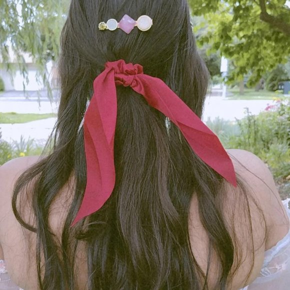 Hair Scrunchies Silk Satin Hair Scarf - Picture 2 of 7